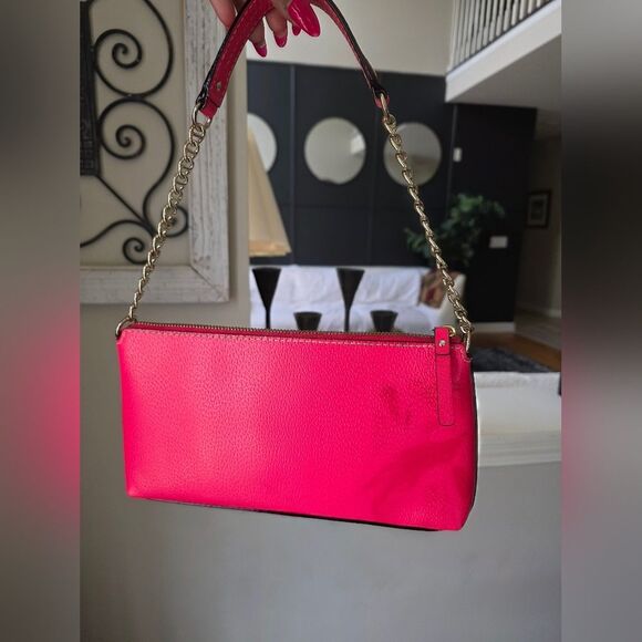 Pink Sapphire Kate Spade Wellesley Byrd Shoulder Bag 6x11 Flaw - Picture 2 of 8